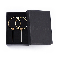 304 Stainless Steel Dangle Hoop Earrings&nbsp;EJEW-JE03282