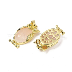 Natural Rose Quartz Pendant&nbsp;KK-F887-02G-15