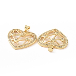 Brass Micro Pave Cubic Zirconia Pendants&nbsp;ZIRC-P106-04LG-02