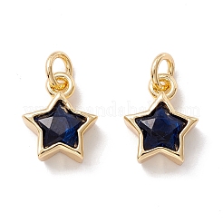 Brass Cubic Zirconia Charms&nbsp;FIND-Z005-02