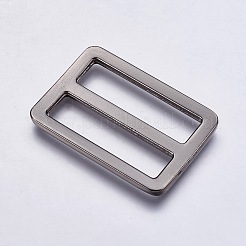 亜鉛合金バックル  長方形  ガンメタ色  27x39x2.5mm  内径：31x8mm&nbsp;PALLOY-WH0007-03B