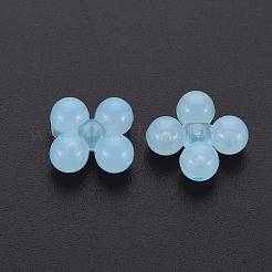 透明なアクリルビーズ  染め  [10]の形  ライトスカイブルー  13x13x5mm  穴：1.5mm  約1510個/500g&nbsp;MACR-S373-02E-08