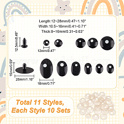110 Sets 11 Styles Plastic Doll Craft Eyes&nbsp;DIY-PH0017-66