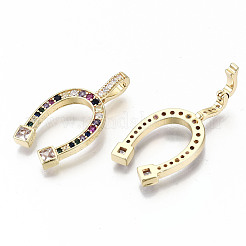 Brass Micro Pave Colorful Cubic Zirconia Pendants&nbsp;ZIRC-S067-216-NF