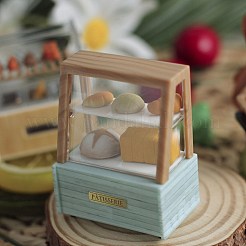 樹脂ストアのパンとお菓子のディスプレイ  ミニチュア装飾品  ガーデンドールハウスアクセサリー  ミックスカラー  55x45mm&nbsp;PW-WGA7FA1-01