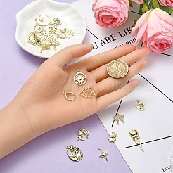 40 個 20 スタイルラックメッキ合金ペンダント  混合形状  ライトゴールド  11.5~30x11~22x2~4.5mm  穴：1.4~2mm  2個/スタイル&nbsp;FIND-YW0004-85