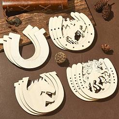 Unfinished Wood Horseshoe Cutouts&nbsp;WOOD-CJC0009-02