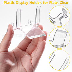 プラスチックディスプレイホルダー  プレート用  透明  5.5x6x5.2cm&nbsp;AJEW-WH0651-90