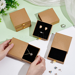Kraft Paper Necklace Earring Storage Gift Drawer Boxes&nbsp;CON-WH0095-87B