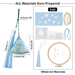 DIY Embroidery Zongzi Sachet Pendant Decoration Kits for Dragon Boat Festival&nbsp;DIY-WH0033-56A