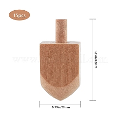 スキマ・スーパーバ・ジャイロスコープ  子供用  バリーウッド  42x20x20mm  ピン：6mm  15pc&nbsp;WOOD-GF0001-23