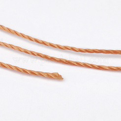 ポリエステル糸  カスタム織りジュエリー作りのために  砂茶色  1mm  約230m /ロール&nbsp;NWIR-K023-1mm-17