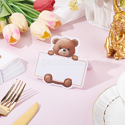 Rectangle Bear Pattern Paper Table Place Cards&nbsp;AJEW-WH0609-416