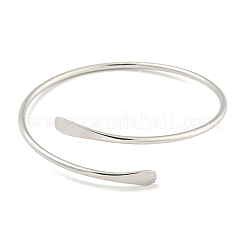 変色しない304ステンレススチール製カフバングル  トルク腕輪  ステンレス鋼色  内径：2-5/8インチ（6.8cm）&nbsp;BJEW-P331-10P