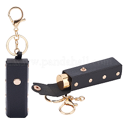 2Pcs PU Leather Lipstick Storage Bags Keychain&nbsp;AJEW-WR0001-23
