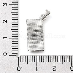 真鍮チャーム  ドルチャーム  プラチナ  21.5x9.5x2mm  穴：5x3mm&nbsp;KK-P336-37P