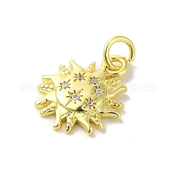 Brass Micro Pave Cubic Zirconia Pendants&nbsp;KK-M283-23G-01