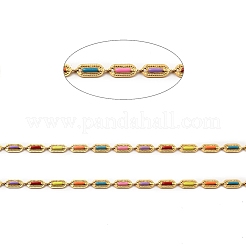 Enamel Oval Link Chains&nbsp;CHS-G028-19G