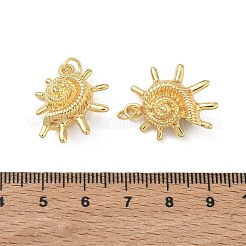 真鍮チャーム  巻貝の形をしたチャーム  ラックめっき  長持ちメッキ  鉛フリー＆カドミウムフリー  18KGP本金メッキ  23.5x19x9mm  穴：3.5mm&nbsp;KK-CBADC51-11G