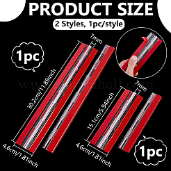 2個 2スタイル アクリル&ステンレススチール 粘着ヒンジ  家具の蝶番  長方形  透明  151~302x46x7mm  1個/スタイル&nbsp;FIND-BC0014-37