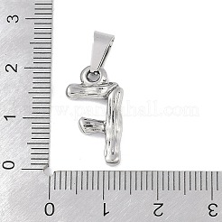 変色しない304ステンレススチールペンダント  竹風  ステンレス鋼色  文字.f  19x11x3mm  穴：3x7mm&nbsp;STAS-F235-01P-F