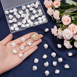1連売り ABSプラスチック模造真珠ビーズ連売り  ポリゴン  雪  15.5x15x11mm  穴：1.4mm  約70個/連  42.40インチ（107.7cm）&nbsp;KY-SC0002-06