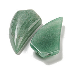 天然石グリーンアベンチュリンペンダント  ホーンチャーム  39~40x18~18.5x6.5~8mm  穴：1.2mm&nbsp;G-M417-04E