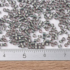 MIYUKIデリカビーズ  シリンダー  日本製シードビーズ  11/0  (db1712) ミントパール裏地付きピンクミスト  1.3x1.6mm  穴：0.8mm  約10000個/袋  50 G /袋&nbsp;SEED-X0054-DB1712