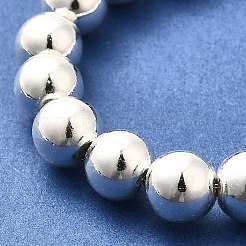 電気めっき合成磁性ヘマタイト ビーズ 連売り  グレードAAA  ラウンド  銀メッキ  6mm  穴：1mm  約66個/連  15.75インチ（40cm）&nbsp;G-L613-F01-01D