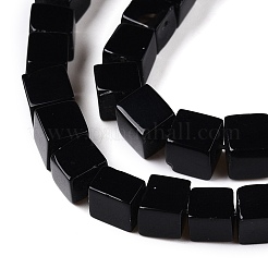 Natural Black Agate(Dyed & Heated) Beads Strands&nbsp;G-T139-6x6-35B