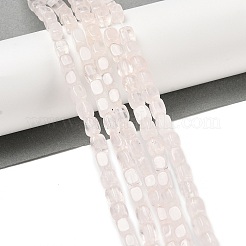 天然石ローズクォーツビーズ連売り  直方体の  6.5~7.5x4.5~5.5x4.5~5.5mm  穴：1mm  約53個/連  14.88~15.04''（37.8~38.2センチメートル）&nbsp;G-H087-D02-01