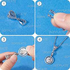 30Pcs Filigree Rack Plating Brass Pendant Pinch Bails&nbsp;KK-SP0002-02