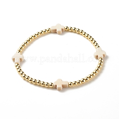 3Pcs 3 Style Natural White Jade & Synthetic Turquoise(Dyed) & Hematite Beaded Stretch Bracelets Set&nbsp;BJEW-JB07975