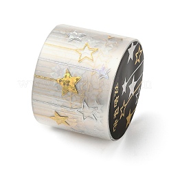 ペットテープ  スター  ゴールドライン入り  カラフル  30mm&nbsp;AJEW-D309-03E