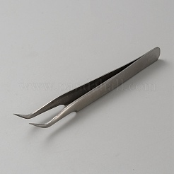 変色しない201ステンレススチール製エルボピンセット  ステンレス鋼色  12.2x1x0.15~1.7cm&nbsp;TOOL-WH20006-02B