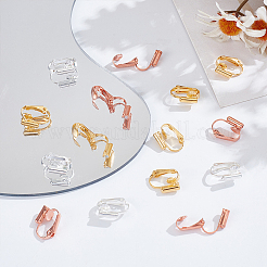 30Pcs 3 Colors Brass Clip-on Earring Converters Findings&nbsp;KK-ME0001-85