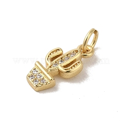 Real 18K Gold Plated Brass Pave Cubic Zirconia Pendants&nbsp;KK-M283-05B-G