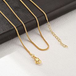 女性用真鍮製喜平チェーンネックレス  304ステンレススチール製カニカン付き  ラックめっき  鉛フリー＆カドミウムフリー  長持ちメッキ  18KGP本金メッキ  17.83インチ（45.3cm）&nbsp;NJEW-D302-24G