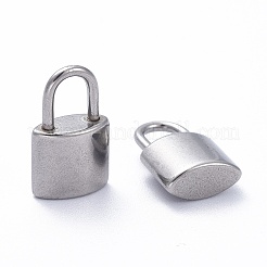 変色しにくい304ステンレススチールペンダント  ロック  ステンレス鋼色  16.7x9.8x5mm  穴：6.3x4.5mm&nbsp;STAS-K207-37P-A