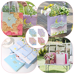 24Pcs 4 Styles Paper Gift Bags with Polyester Handles&nbsp;CARB-NB0001-13