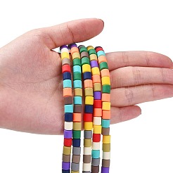 樹脂粘土ビーズ連売り  コラム  カラフル  5~7x6mm  穴：1.5~2mm  約61~69個/連  15.74インチ&nbsp;CLAY-T001-C28