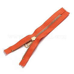 服飾材料  ナイロン閉口ジッパー  ファスナー部品  レッドオレンジ  225x33x2.5mm&nbsp;LS-FIND-WH0052-40I
