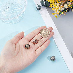 3Pcs 3 Colors Brass European Beads&nbsp;KK-ME0004-20
