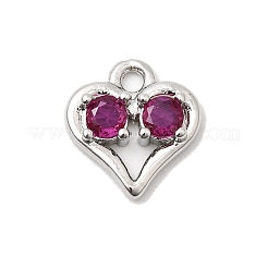Brass Micro Pave Cubic Zirconia Pendants&nbsp;KK-L258-11P