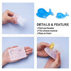 4Pcs 4 Style Pendant Silicone Molds&nbsp;DIY-BG0001-48