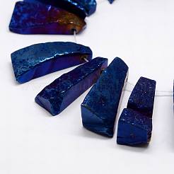 Electroplated Natural & Dyed Agate Bead Strands&nbsp;G-N0169-001D