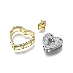 Brass Micro Pave Cubic Zirconia Pendants Set&nbsp;KK-V010-08GP-02