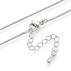 Brass Box Chains Necklaces&nbsp;NJEW-N054-06P