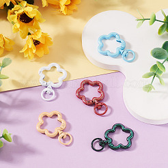 5Pcs Spray Painted Alloy Swivel Snap Hook Clasps&nbsp;FIND-TADJ0001-07