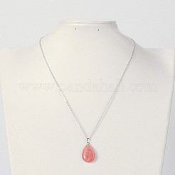 Natural & Synthetic Mixed Stone Pendant Necklaces&nbsp;NJEW-JN01116